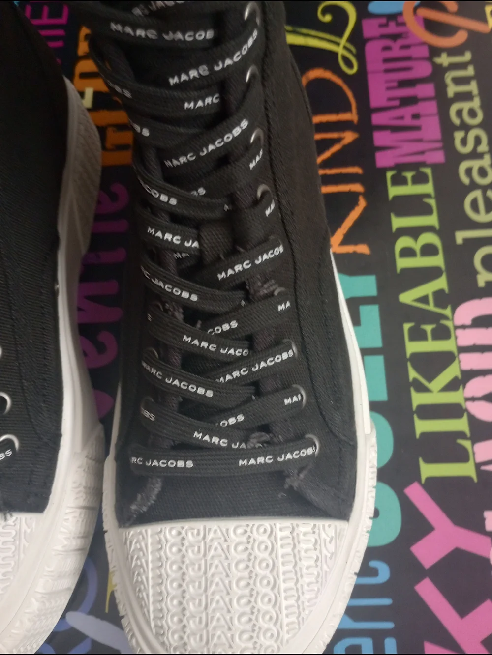 Black Canvas Marc Jacob High-Top Sneakers!.